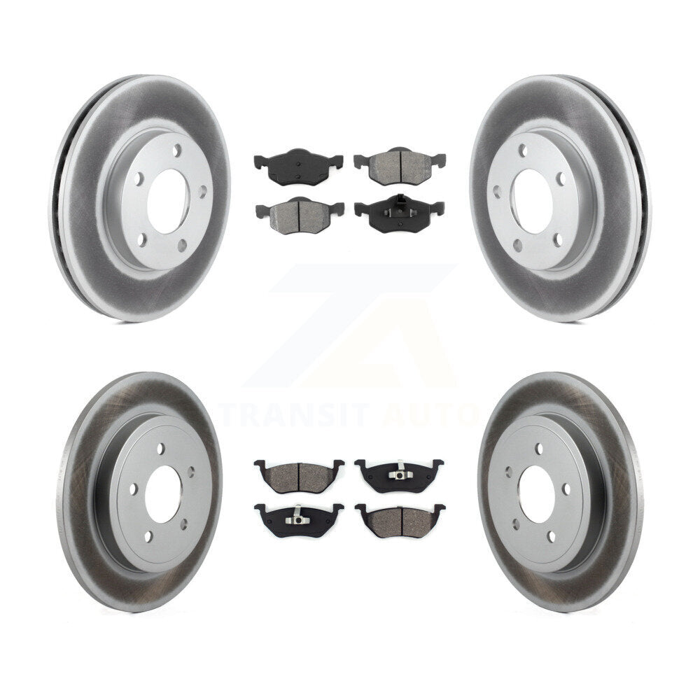 [Avant + Arrière] Kit de disque (revêtu) et plaquette (semi-métallique) de frein pour Mazda Tribute Mercury Mariner KGS-100608