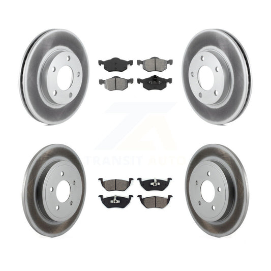 [Avant + Arrière] Kit de disque (revêtu) et plaquette (semi-métallique) de frein pour Mazda Tribute Mercury Mariner KGS-100608