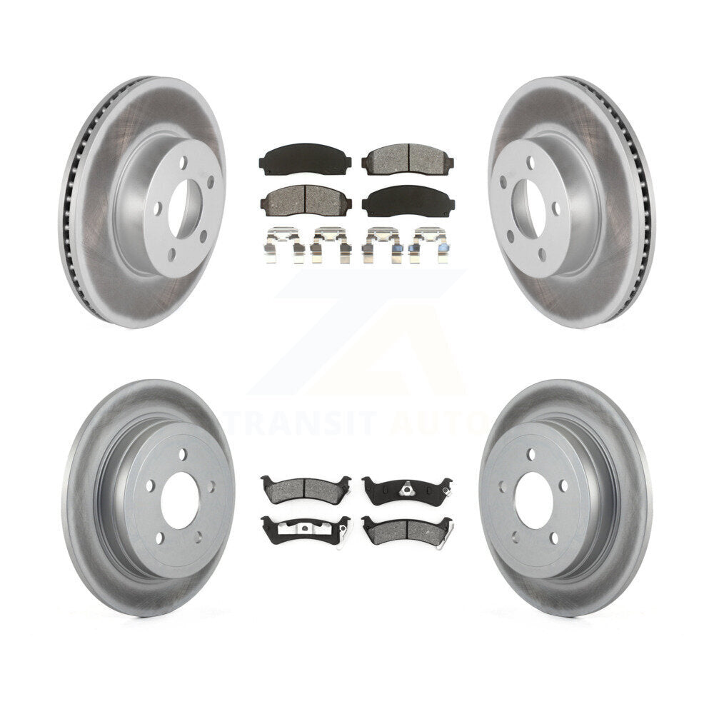 [Avant + Arrière] Kit de disque (revêtu) et plaquette (semi-métallique) de frein pour Ford Explorer Sport Trac 4WD KGS-100611