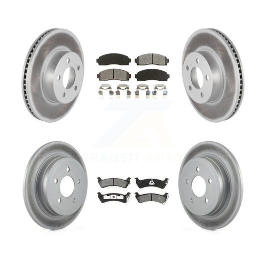 [Avant + Arrière] Kit de disque (revêtu) et plaquette (semi-métallique) de frein pour Ford Explorer Sport Trac 4WD KGS-100611