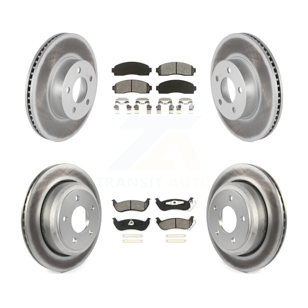 [Avant + Arrière] Kit de disque (revêtu) et plaquette (semi-métallique) de frein pour Ford Ranger Mazda B4000 KGS-100612