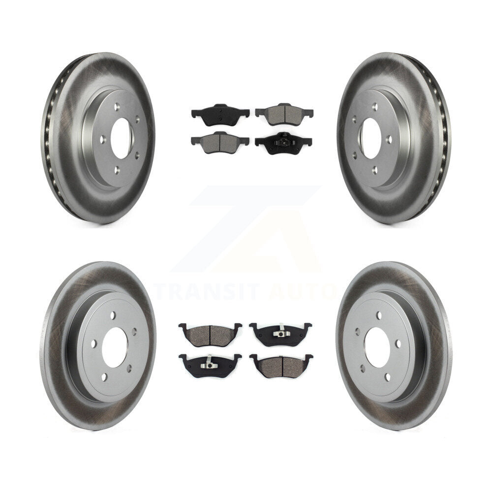 [Avant + Arrière] Kit de disque (revêtu) et plaquette (semi-métallique) de frein pour Ford Escape Mercury Mariner Mazda Tribute KGS-100620