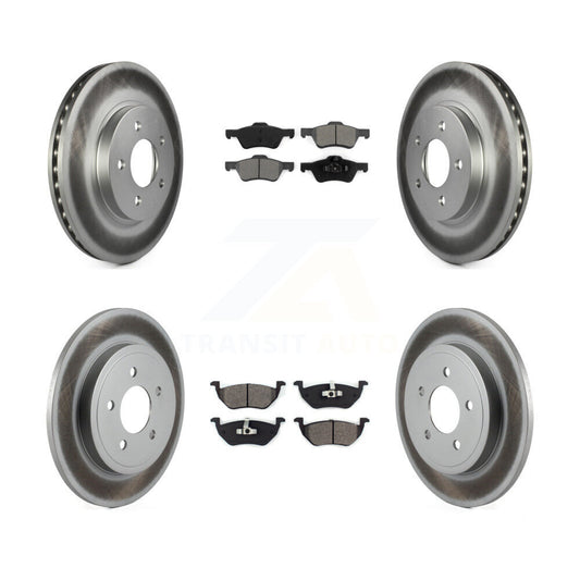 [Avant + Arrière] Kit de disque (revêtu) et plaquette (semi-métallique) de frein pour Ford Escape Mercury Mariner Mazda Tribute KGS-100620