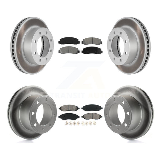 [Avant + Arrière] Kit de disque (revêtu) et plaquette (semi-métallique) de frein pour Ford F-250 Super Duty F-350 KGS-100622