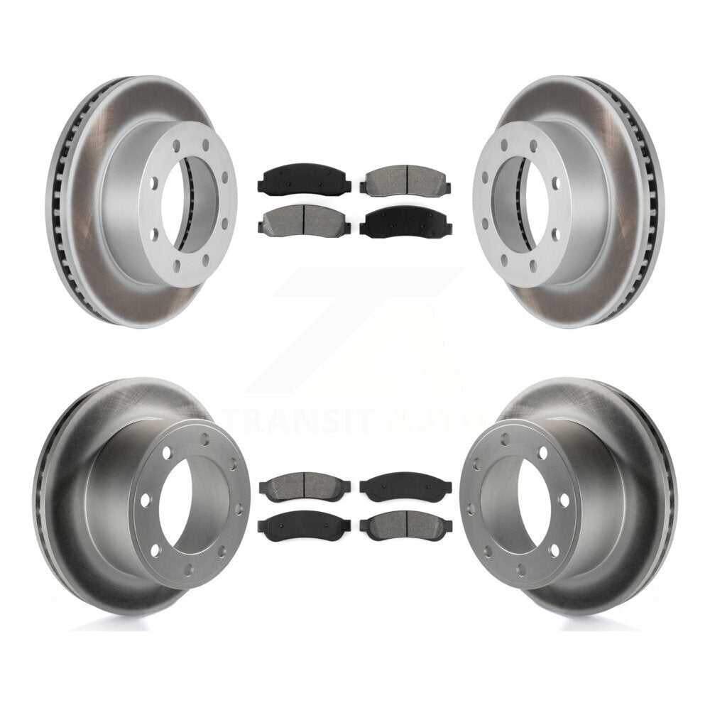 [Avant + Arrière] Kit de disque (revêtu) et plaquette (semi-métallique) de frein pour 2008-2009 Ford F-250 Super Duty 4WD KGS-100623