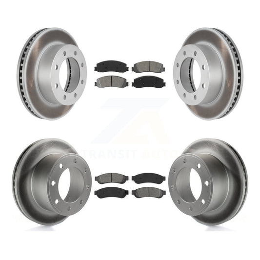 [Avant + Arrière] Kit de disque (revêtu) et plaquette (semi-métallique) de frein pour Ford F-250 Super Duty F-350 4WD KGS-100625