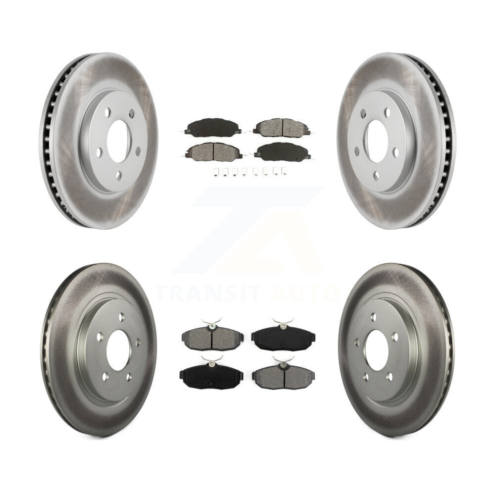 [Avant + Arrière] Kit de disque (revêtu) et plaquette (semi-métallique) de frein pour 2005-2010 Ford Mustang Base KGS-100631
