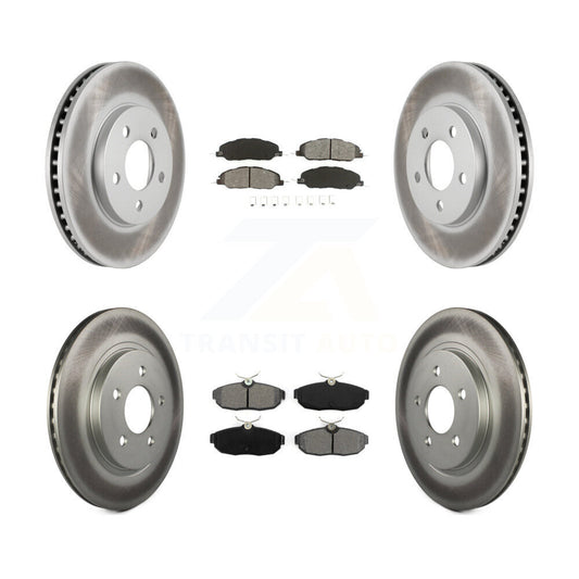 [Avant + Arrière] Kit de disque (revêtu) et plaquette (semi-métallique) de frein pour 2005-2010 Ford Mustang Base KGS-100631