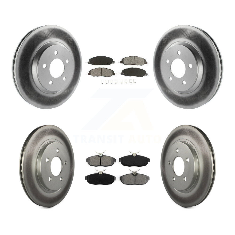 [Avant + Arrière] Kit de disque (revêtu) et plaquette (semi-métallique) de frein pour Ford Mustang KGS-100632