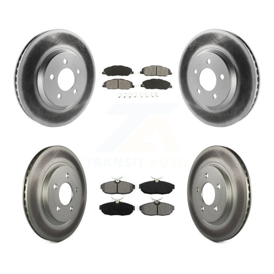 [Avant + Arrière] Kit de disque (revêtu) et plaquette (semi-métallique) de frein pour Ford Mustang KGS-100632