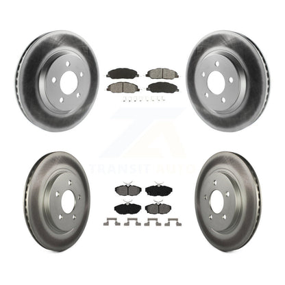 [Avant + Arrière] Kit de disque (revêtu) et plaquette (semi-métallique) de frein pour Ford Mustang KGS-100633
