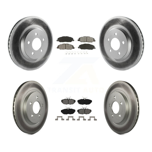 [Avant + Arrière] Kit de disque (revêtu) et plaquette (semi-métallique) de frein pour Ford Mustang KGS-100633