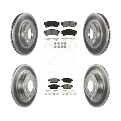 [Avant + Arrière] Kit de disque (revêtu) et plaquette (semi-métallique) de frein pour Ford Fusion Mazda 6 Lincoln MKZ Mercury Milan Zephyr KGS-100634