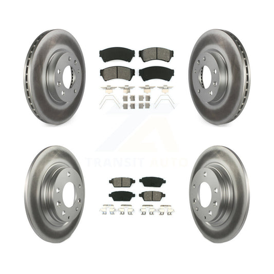 [Avant + Arrière] Kit de disque (revêtu) et plaquette (semi-métallique) de frein pour Ford Fusion Mazda 6 Lincoln MKZ Mercury Milan Zephyr KGS-100634