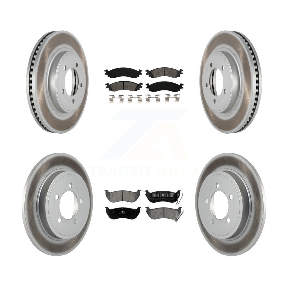 [Avant + Arrière] Kit de disque (revêtu) et plaquette (semi-métallique) de frein pour Ford Explorer Sport Trac Mercury Mountaineer KGS-100635