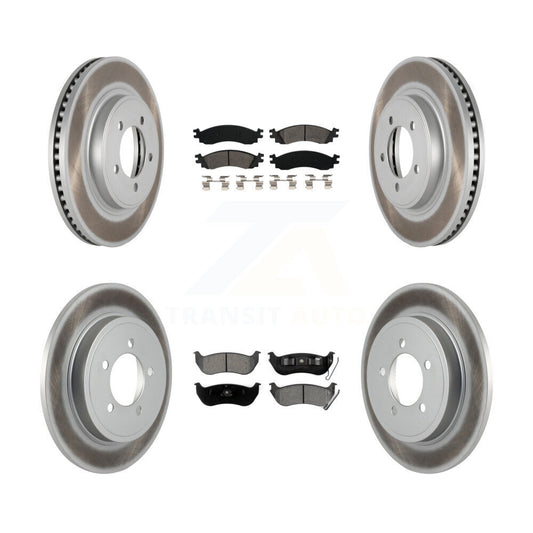 [Avant + Arrière] Kit de disque (revêtu) et plaquette (semi-métallique) de frein pour Ford Explorer Sport Trac Mercury Mountaineer KGS-100635