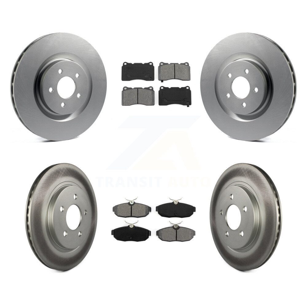 [Avant + Arrière] Kit de disque (revêtu) et plaquette (semi-métallique) de frein pour Ford Mustang KGS-100636
