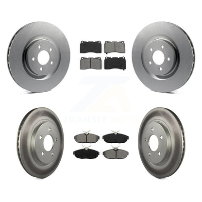 [Avant + Arrière] Kit de disque (revêtu) et plaquette (semi-métallique) de frein pour Ford Mustang KGS-100636