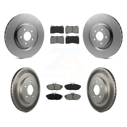 [Avant + Arrière] Kit de disque (revêtu) et plaquette (semi-métallique) de frein pour Ford Mustang KGS-100636