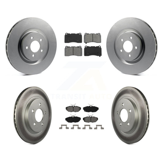 [Avant + Arrière] Kit de disque (revêtu) et plaquette (semi-métallique) de frein pour Ford Mustang KGS-100637