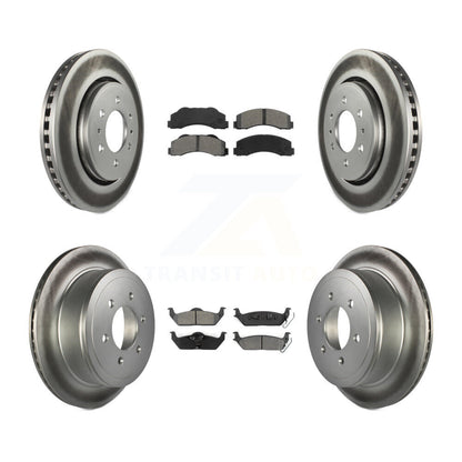 [Avant + Arrière] Kit de disque (revêtu) et plaquette (semi-métallique) de frein pour 2010-2011 Ford F-150 avec 6 Lug Wheels KGS-100639
