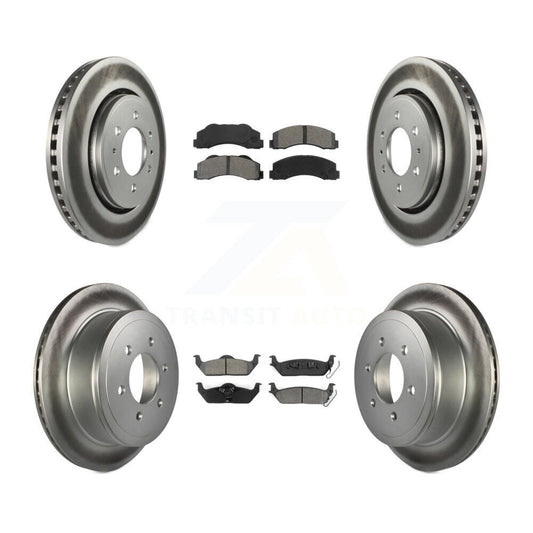 [Avant + Arrière] Kit de disque (revêtu) et plaquette (semi-métallique) de frein pour 2010-2011 Ford F-150 avec 6 Lug Wheels KGS-100639