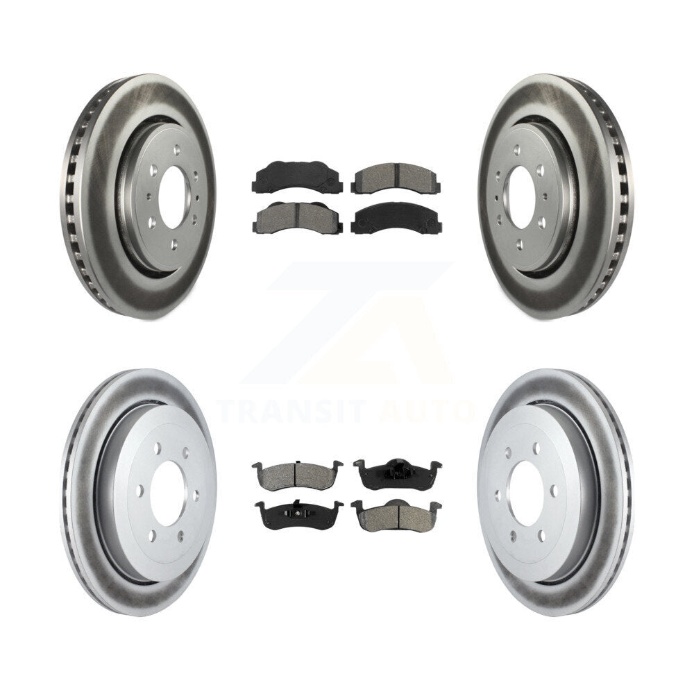 [Avant + Arrière] Kit de disque (revêtu) et plaquette (semi-métallique) de frein pour 2010-2017 Ford Expedition Lincoln Navigator KGS-100640
