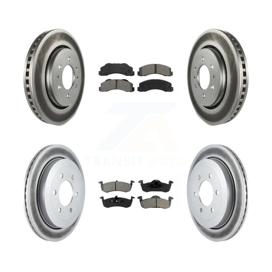 [Avant + Arrière] Kit de disque (revêtu) et plaquette (semi-métallique) de frein pour 2010-2017 Ford Expedition Lincoln Navigator KGS-100640