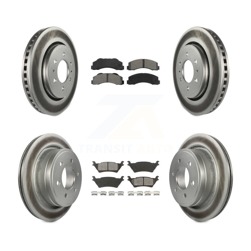 [Avant + Arrière] Kit de disque (revêtu) et plaquette (semi-métallique) de frein pour Ford F-150 KGS-100641