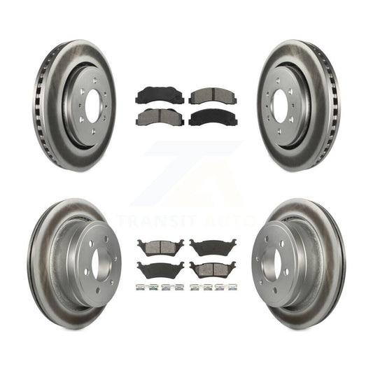 [Avant + Arrière] Kit de disque (revêtu) et plaquette (semi-métallique) de frein pour Ford F-150 KGS-100641