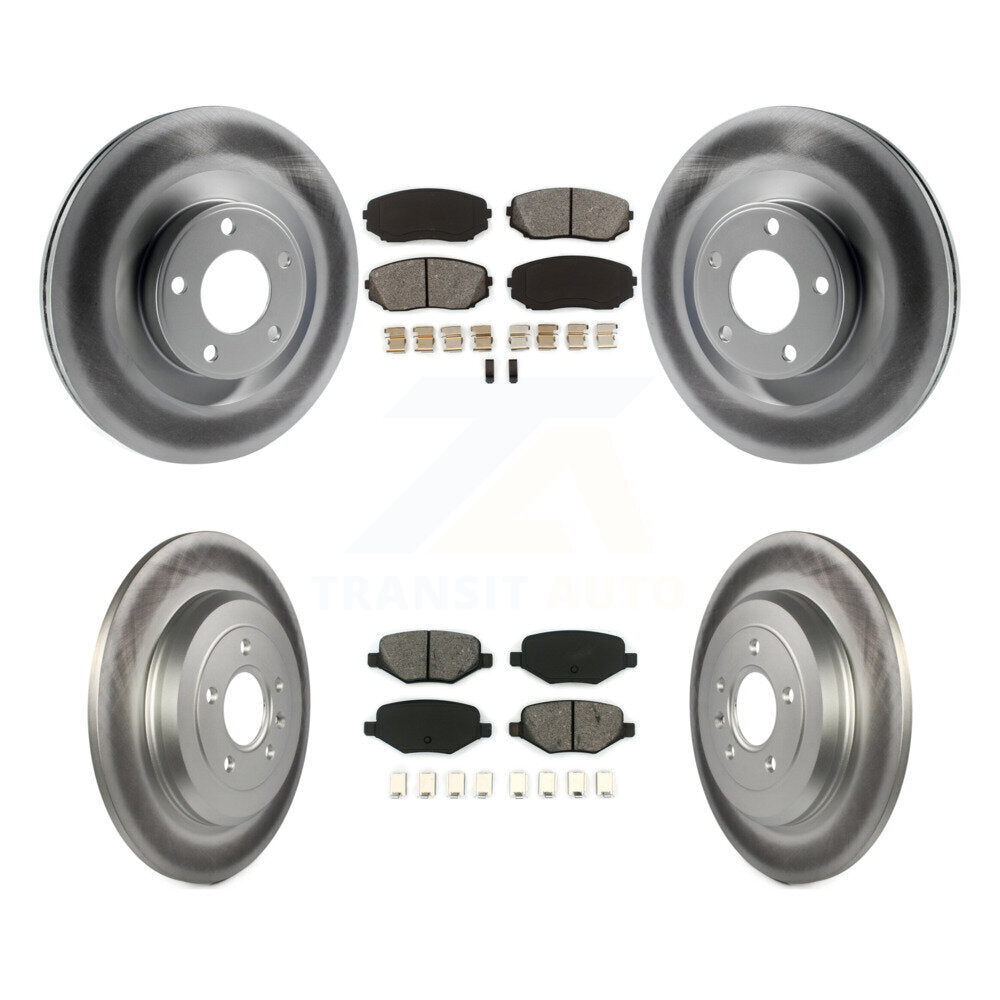 [Avant + Arrière] Kit de disque (revêtu) et plaquette (semi-métallique) de frein pour Ford Edge Lincoln MKX KGS-100643