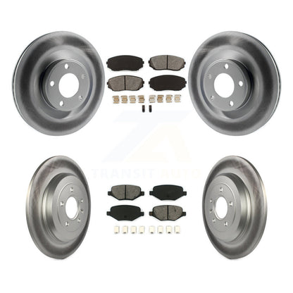 [Avant + Arrière] Kit de disque (revêtu) et plaquette (semi-métallique) de frein pour Ford Edge Lincoln MKX KGS-100643
