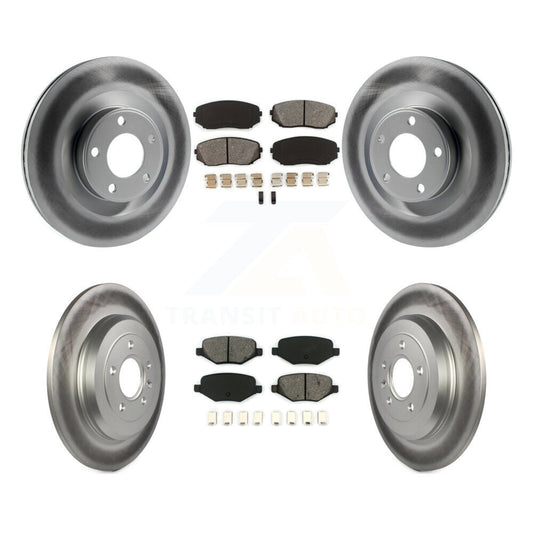 [Avant + Arrière] Kit de disque (revêtu) et plaquette (semi-métallique) de frein pour Ford Edge Lincoln MKX KGS-100643