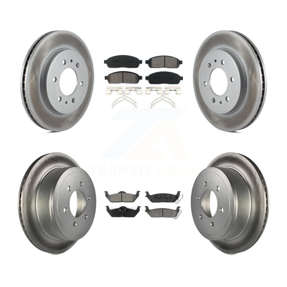 [Avant + Arrière] Kit de disque (revêtu) et plaquette (semi-métallique) de frein pour 2009 Ford F-150 avec 6 Lug Wheels KGS-100647