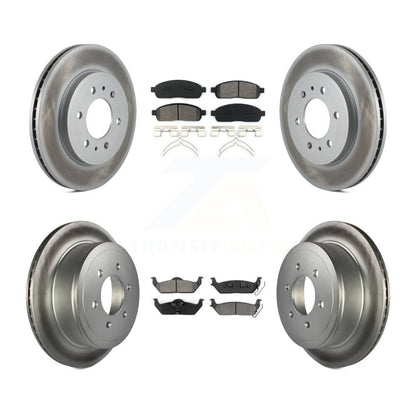 [Avant + Arrière] Kit de disque (revêtu) et plaquette (semi-métallique) de frein pour 2009 Ford F-150 avec 6 Lug Wheels KGS-100647