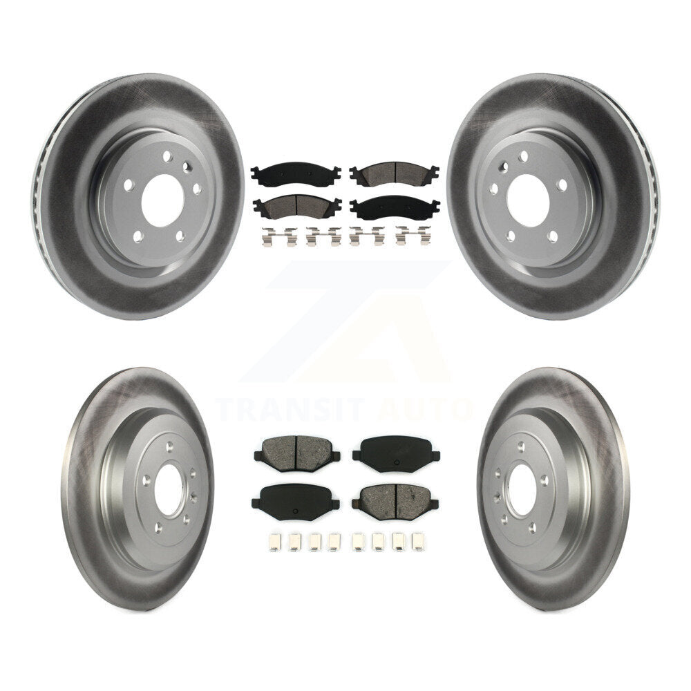 [Avant + Arrière] Kit de disque (revêtu) et plaquette (semi-métallique) de frein pour 2010-2012 Ford Taurus SHO KGS-100648