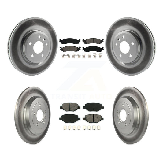 [Avant + Arrière] Kit de disque (revêtu) et plaquette (semi-métallique) de frein pour 2010-2012 Ford Taurus SHO KGS-100648