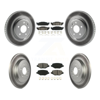 [Avant + Arrière] Kit de disque (revêtu) et plaquette (semi-métallique) de frein pour Ford Explorer Taurus Flex Lincoln MKT MKS KGS-100650