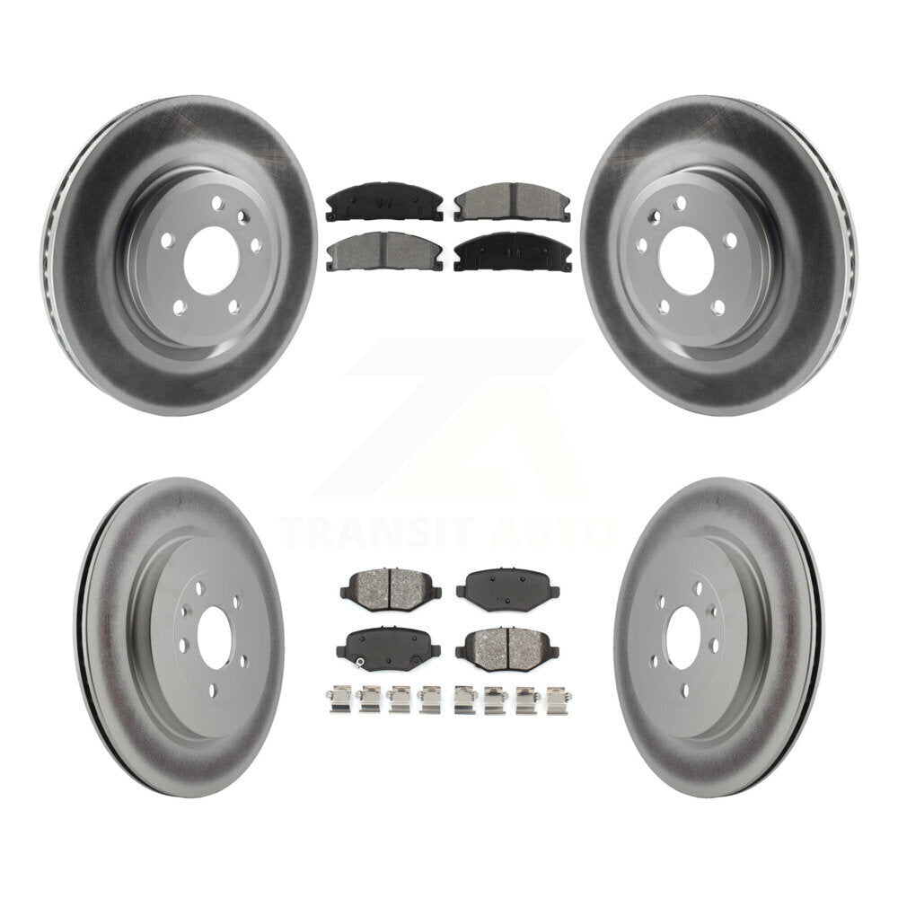 [Avant + Arrière] Kit de disque (revêtu) et plaquette (semi-métallique) de frein pour 2013 Ford Explorer Sport avec Heavy Duty Brakes KGS-100652