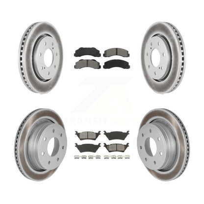 [Avant + Arrière] Kit de disque (revêtu) et plaquette (semi-métallique) de frein pour 2012-2014 Ford F-150 avec 7 Lug Wheels KGS-100654