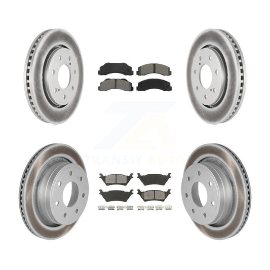 [Avant + Arrière] Kit de disque (revêtu) et plaquette (semi-métallique) de frein pour 2012-2014 Ford F-150 avec 7 Lug Wheels KGS-100654