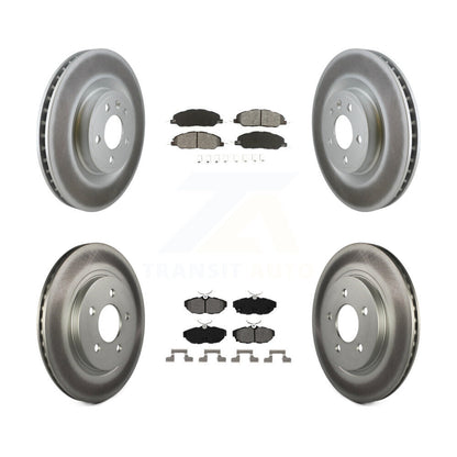 [Avant + Arrière] Kit de disque (revêtu) et plaquette (semi-métallique) de frein pour Ford Mustang KGS-100655