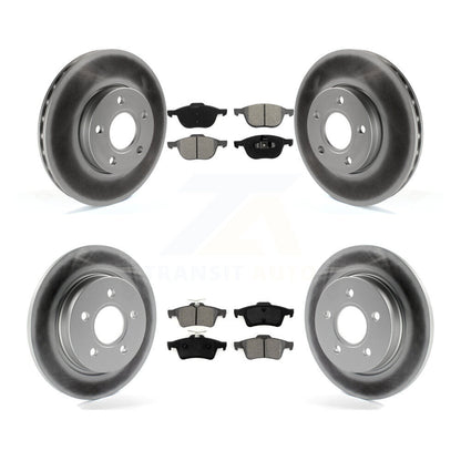 [Avant + Arrière] Kit de disque (revêtu) et plaquette (semi-métallique) de frein pour Ford Focus KGS-100656