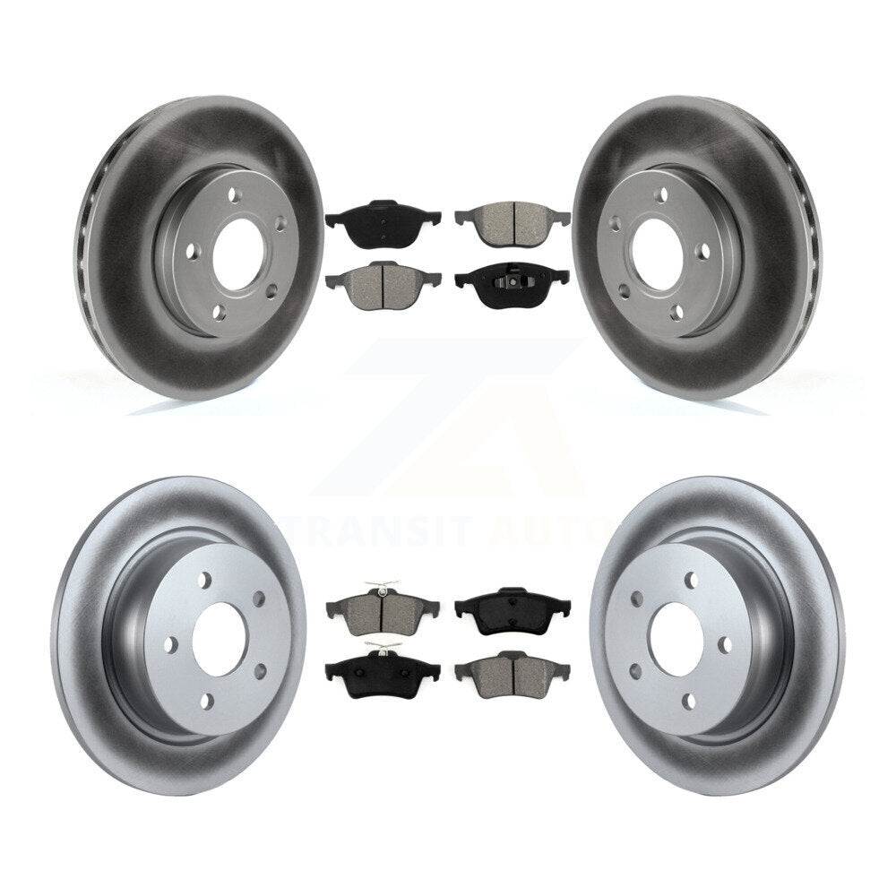 [Avant + Arrière] Kit de disque (revêtu) et plaquette (semi-métallique) de frein pour Ford C-Max KGS-100657