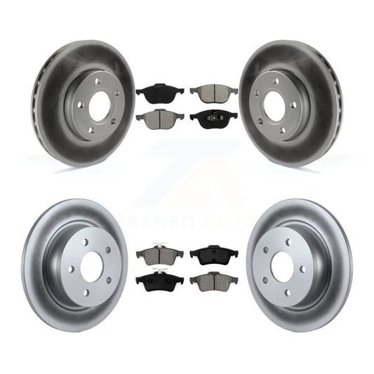 [Avant + Arrière] Kit de disque (revêtu) et plaquette (semi-métallique) de frein pour Ford C-Max KGS-100657