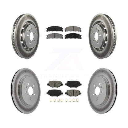[Avant + Arrière] Kit de disque (revêtu) et plaquette (semi-métallique) de frein pour Ford Explorer Police Interceptor Utility Lincoln MKS Flex Taurus MKT KGS-100659