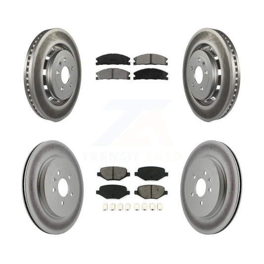 [Avant + Arrière] Kit de disque (revêtu) et plaquette (semi-métallique) de frein pour Ford Explorer Police Interceptor Utility Lincoln MKS Flex Taurus MKT KGS-100659