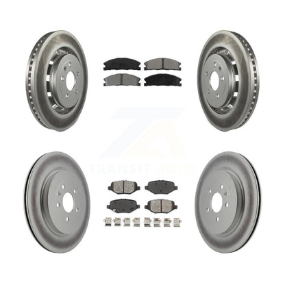 [Avant + Arrière] Kit de disque (revêtu) et plaquette (semi-métallique) de frein pour Ford Explorer Taurus Flex Police Interceptor Sedan Lincoln MKS Special Service KGS-100660