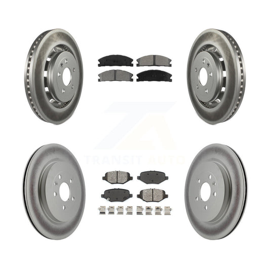 [Avant + Arrière] Kit de disque (revêtu) et plaquette (semi-métallique) de frein pour Ford Explorer Taurus Flex Police Interceptor Sedan Lincoln MKS Special Service KGS-100660