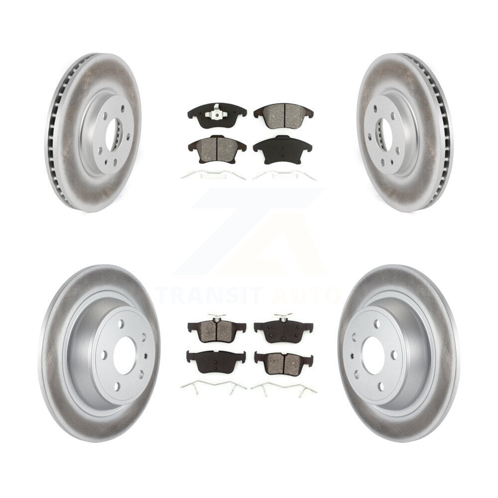 [Avant + Arrière] Kit de disque (revêtu) et plaquette (semi-métallique) de frein pour Ford Fusion Lincoln MKZ KGS-100661